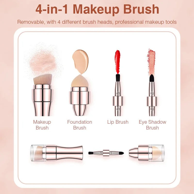 GlamEase 4-in-1 Makeup Brush